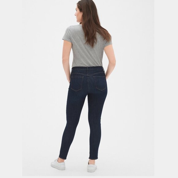 GAP Mid Rise True Skinny Jeans in Sculpt With Washwell 33 / 16 - Picture 3 of 9